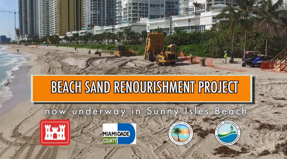 Beach Sand Renourishment Project now underway in Sunny Isles Beach