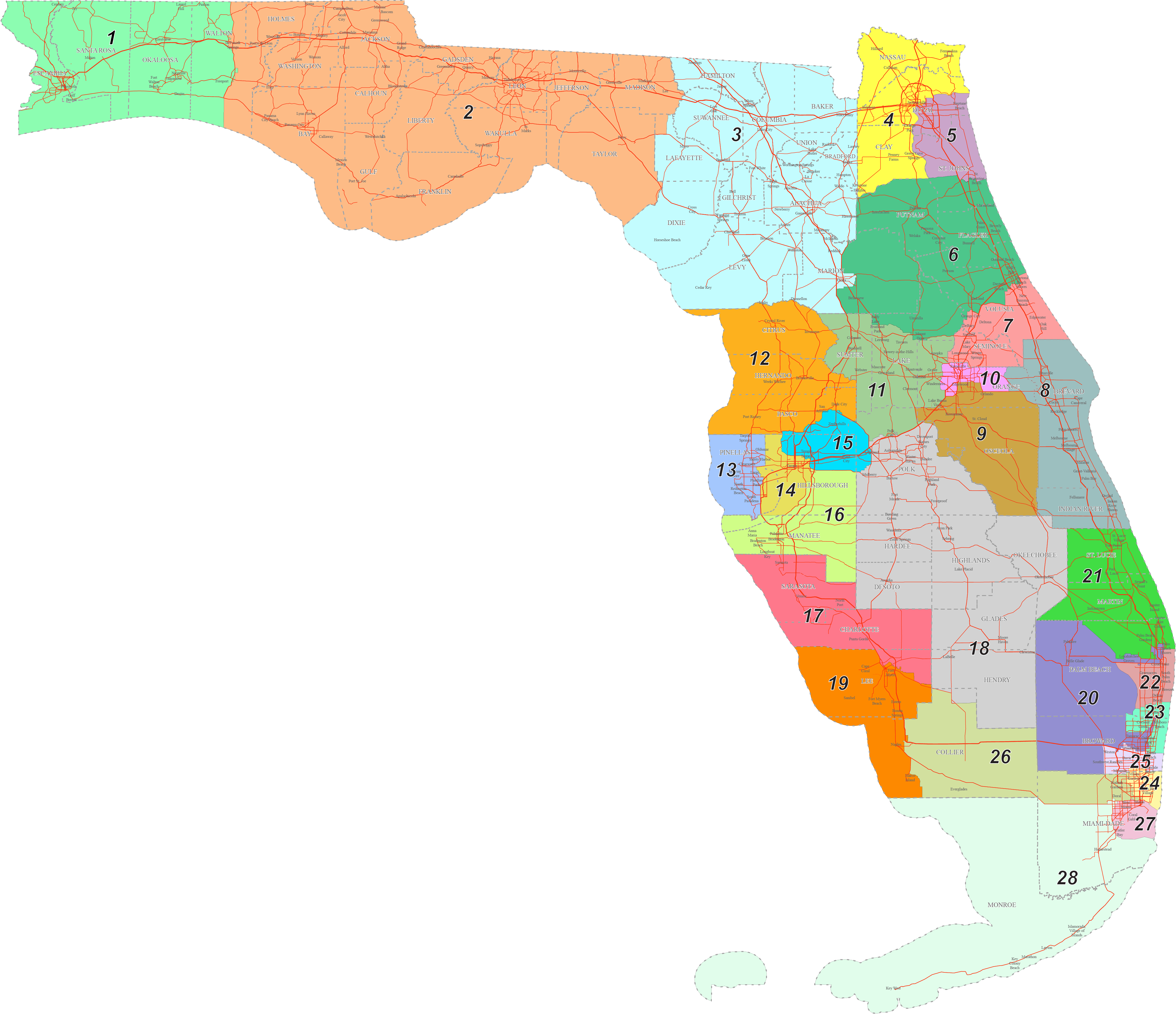 click to see larger map of congressional districts