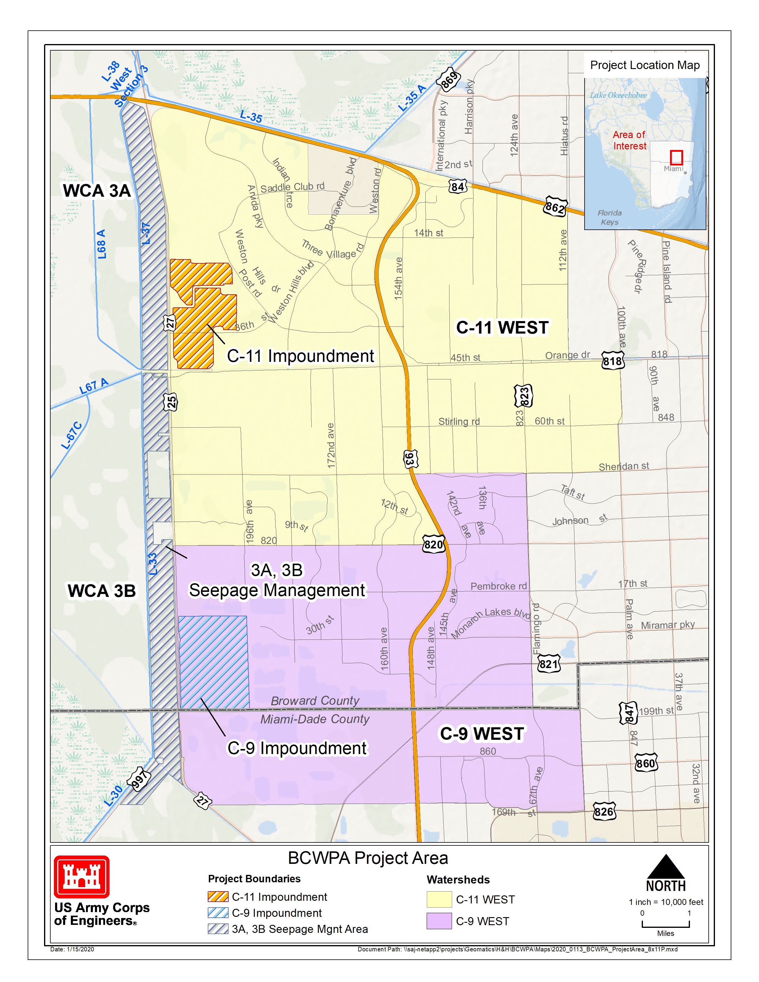 map of BCWPA project area map of BCWPA project area