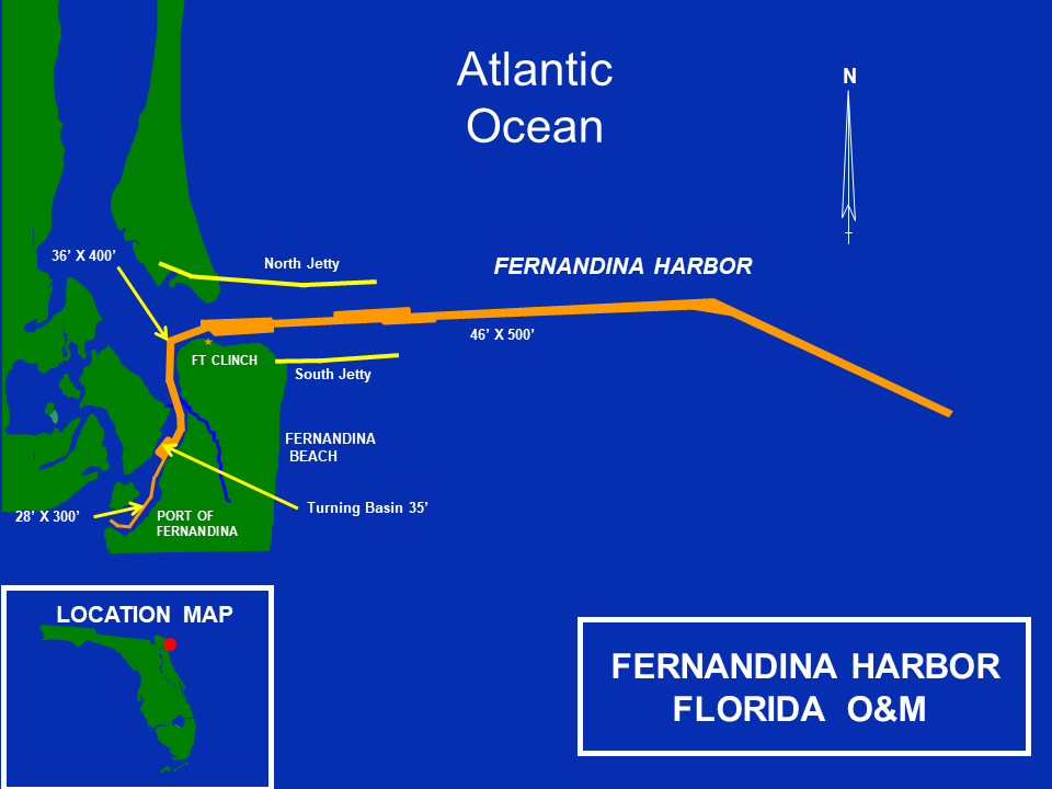 Fernandina Harbor Kings Bay Operations and Maintenance Project Map