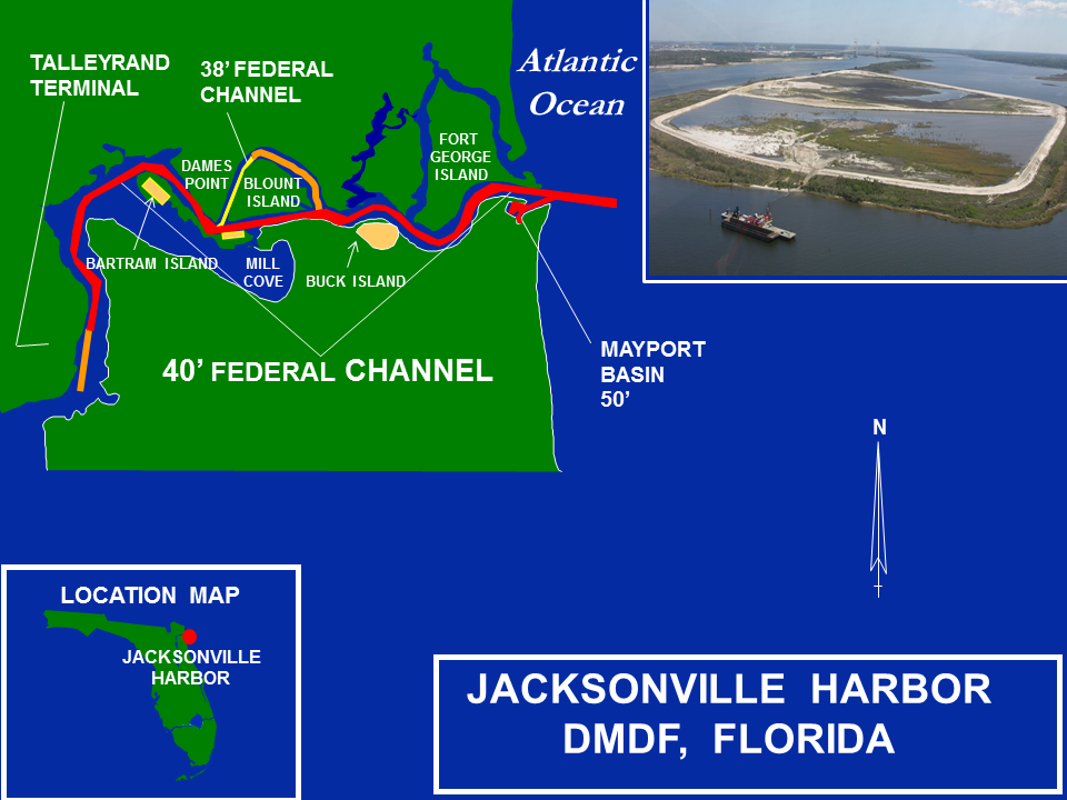 Jacksonville Harbor Florida DMDF project map