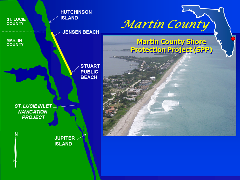 Martin County Shore Protection Project Map