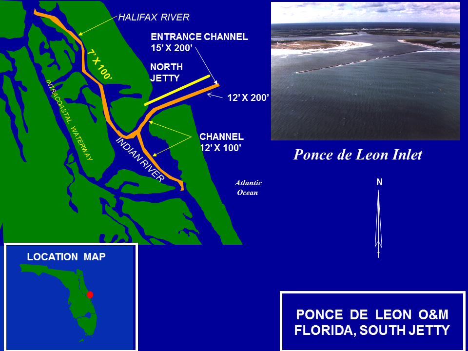 Ponde de Leon Inlet Operations and Maintenance project map