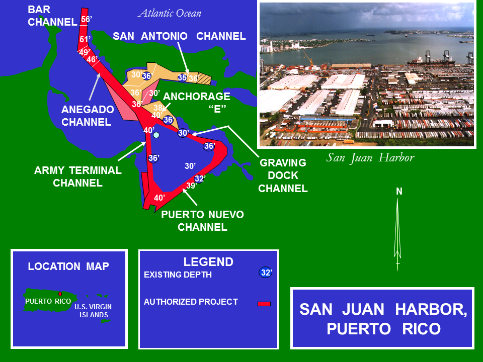 San Juan Harbor Improvement Study Puerto Rico project map