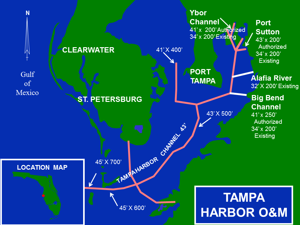 Tampa Harbor Operations and Maintenance project map