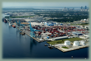 Jacksonville port aerial photo