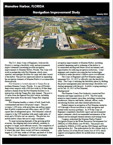Manatee Harbor Fact Sheet